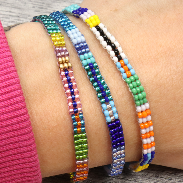 Free Instructions Colour Block Bracelet