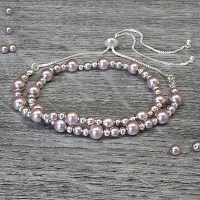 Free Instructions Double Wrap Glass Pearl Bracelet