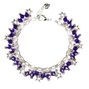 Free Jewellery Design: Starry Sky Crystal Charm Bracelet