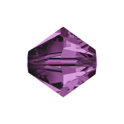 Swarovski Crystal Xilion 4mm Amethyst - Pack of 10