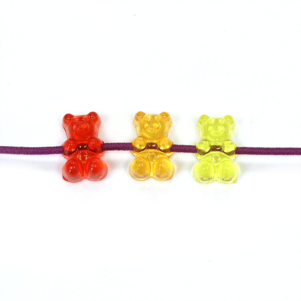 Acrylic Teddy Bears 12x8x6mm Mix - Pack of 50