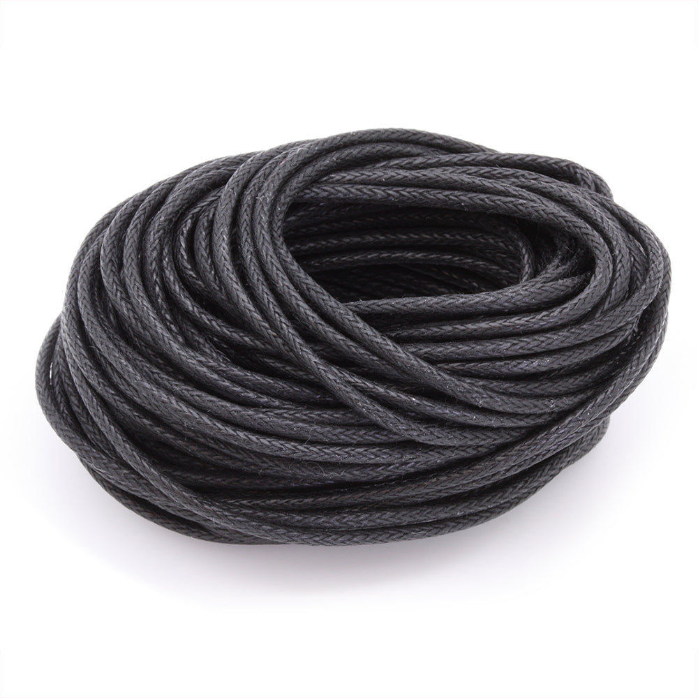 Thong Black Cotton 2mm - Pack of 10m