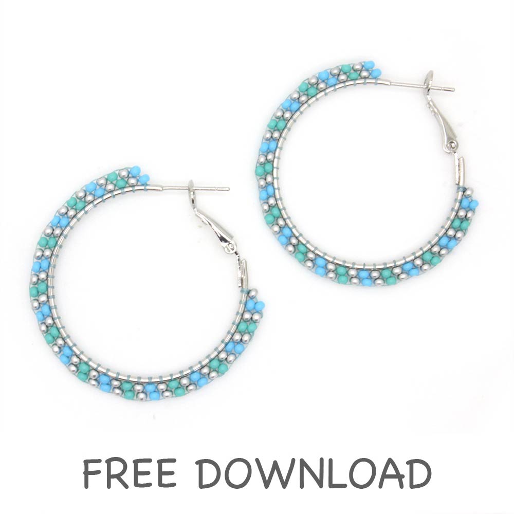 Beaded Hoops Earrings Downloadable Instructions