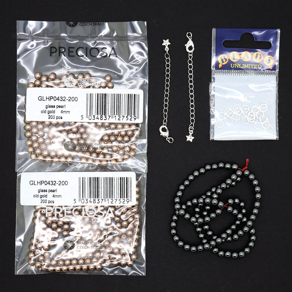 Pointy Pearls Gold Necklace Bundle