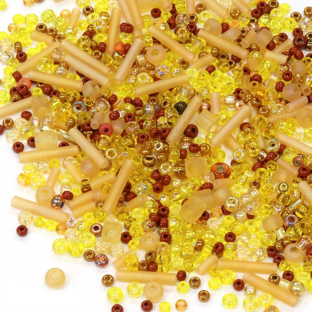 Seed Bead Mix Yellow - Pack of 50g