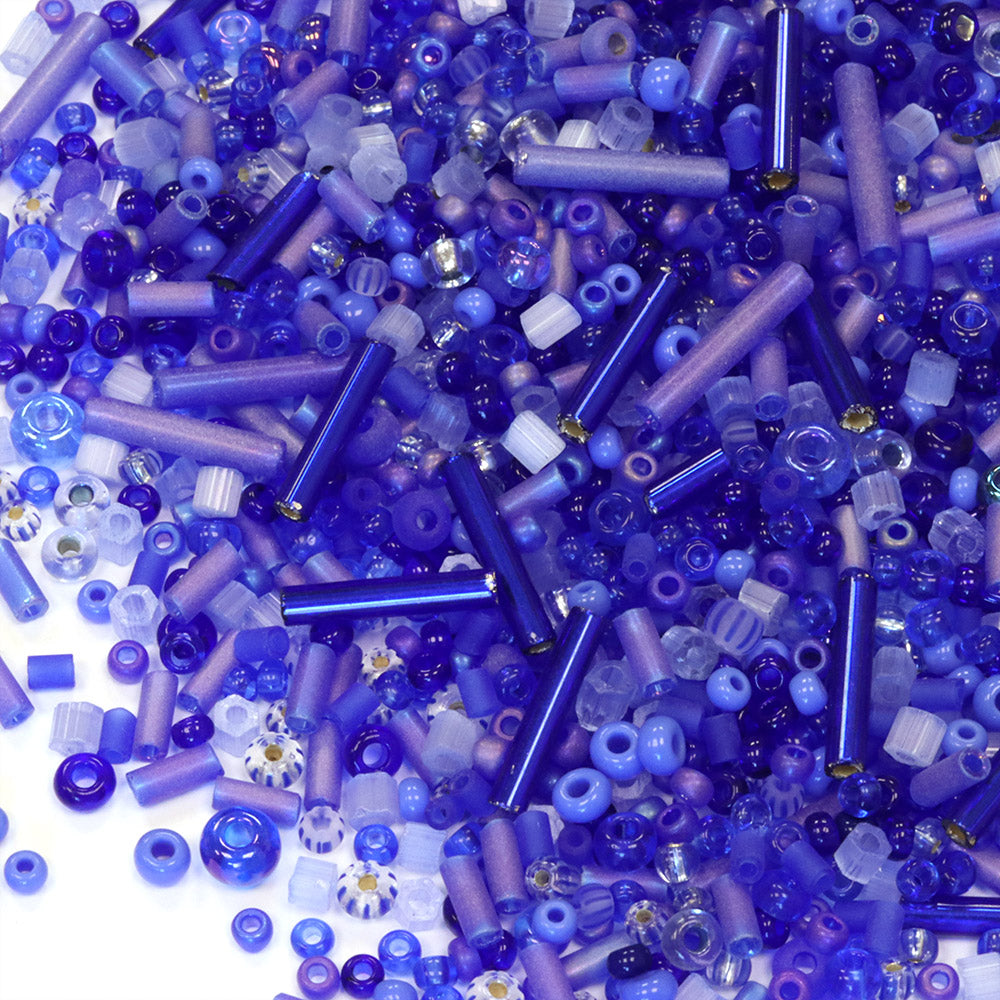 Seed Bead Mix Blue - Pack of 50g