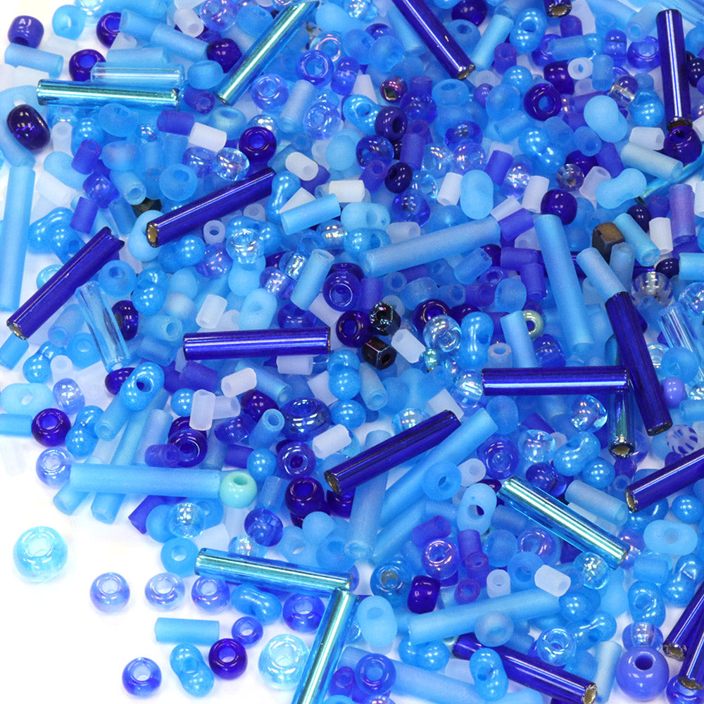 Seed Bead Mix Turquoise - Pack of 50g