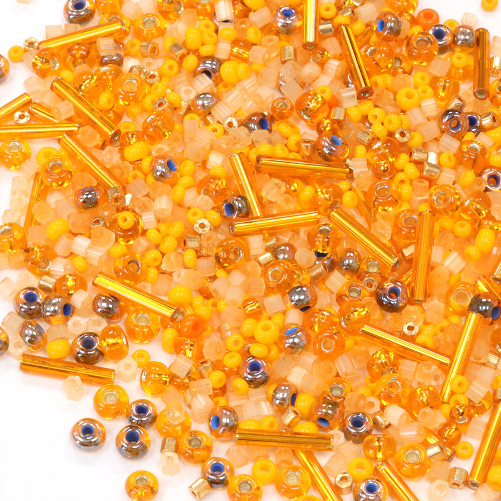 Seed Bead Mix Orange - Pack of 50g