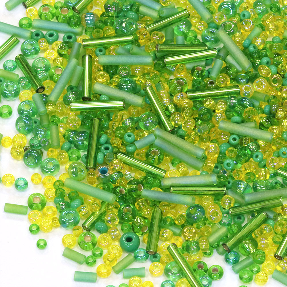 Seed Bead Mix Lime - Pack of 50g