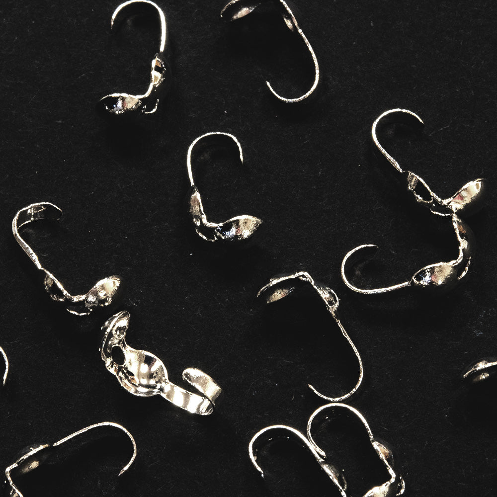 Calotte Silver Plated Metal 7x3mm-Pack of 12