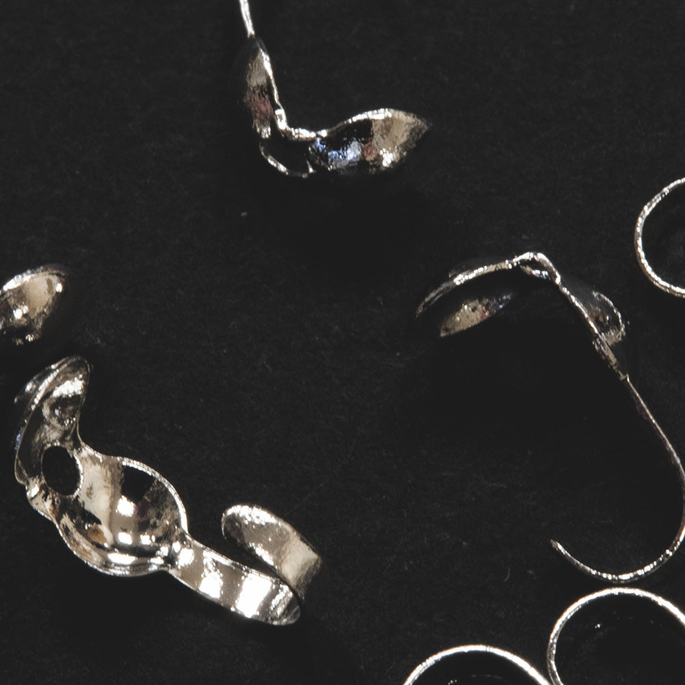 Calotte Silver Plated Metal 7x3mm-Pack of 12