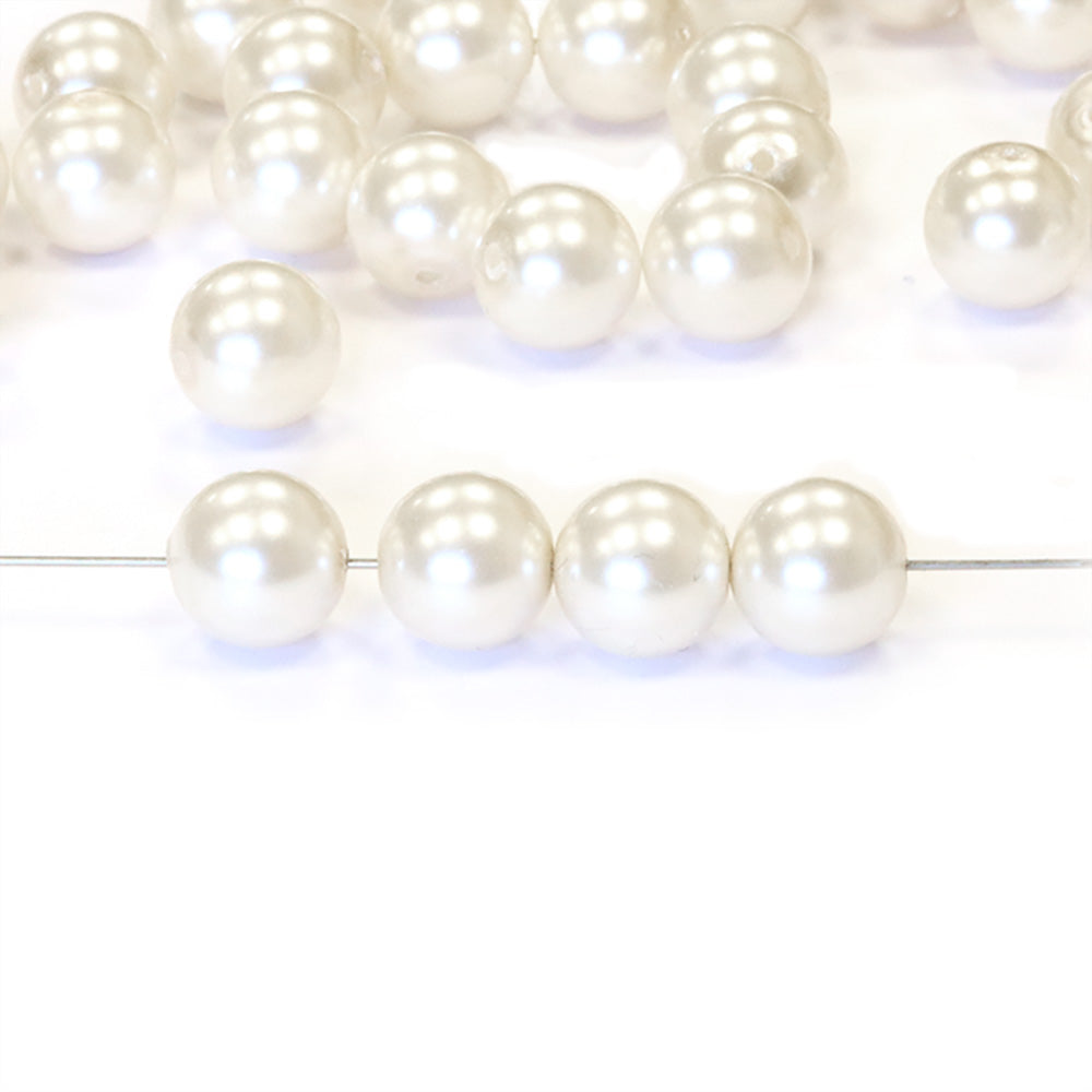 Preciosa Crystal Pearl White Round 8mm - Pack of 1