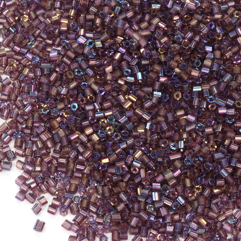 Rainbow Czech Amethyst Glass 2 Cut Seed 10/0 - Pack of 50g