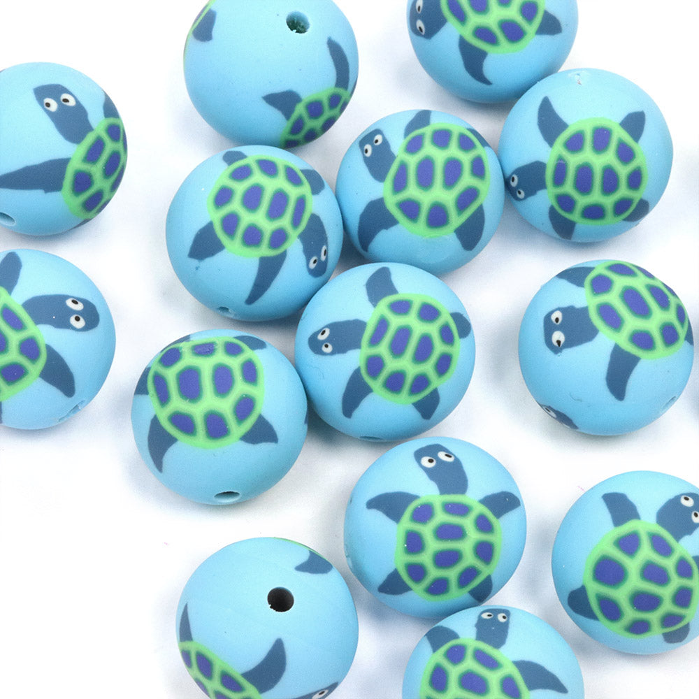 Polymer Clay Sea Turtle 12mm - Pack of 20