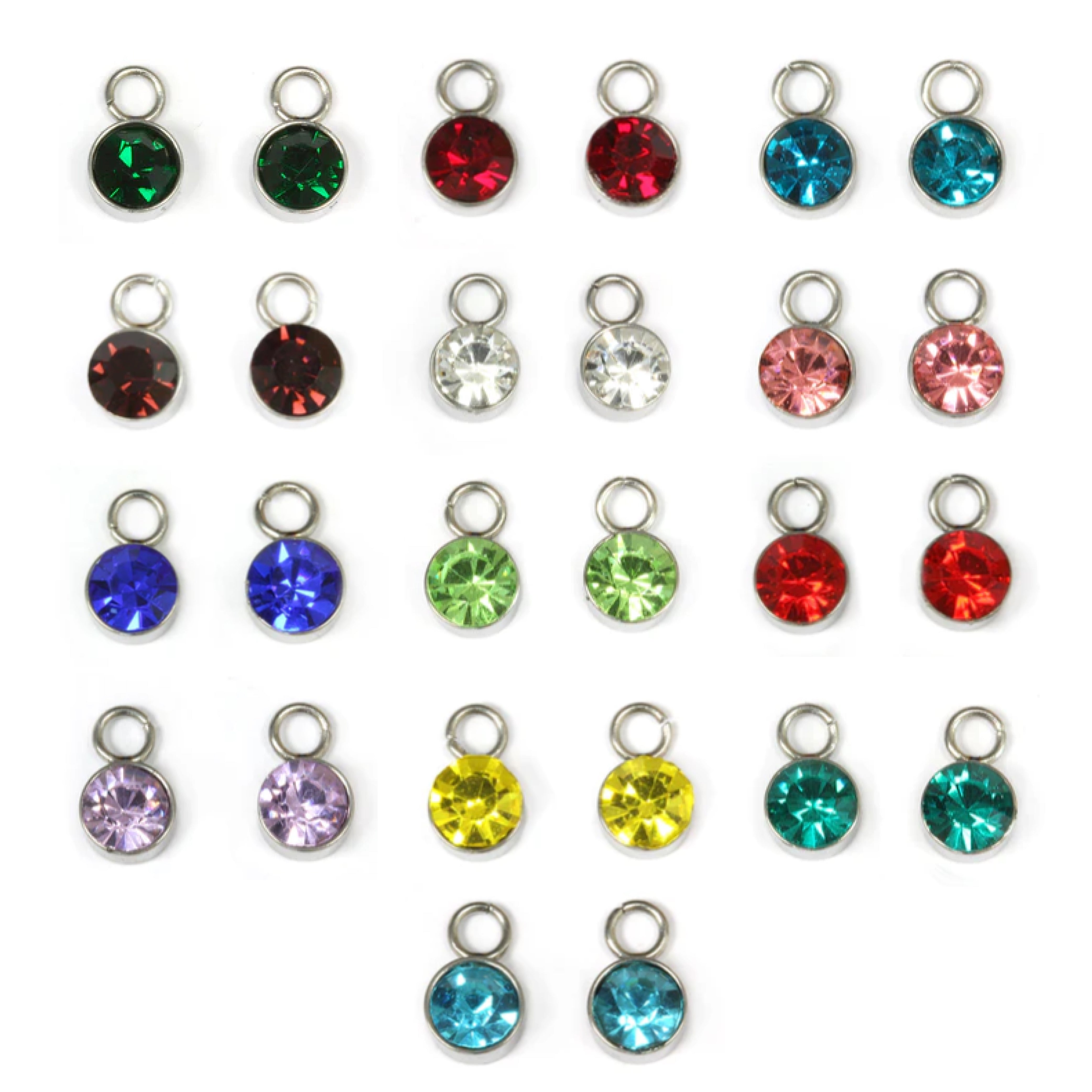 Tiny Glass Pendant Bundle - Pack of 13