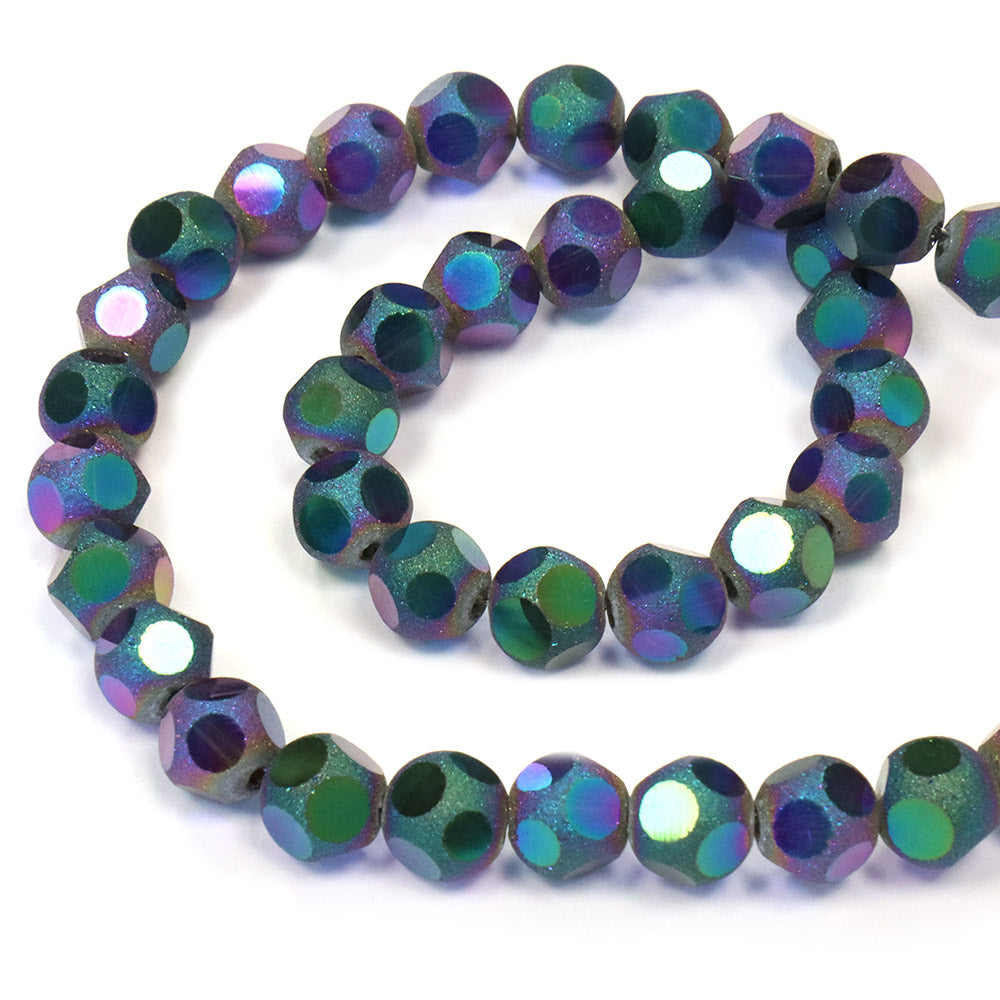 Dotty 8mm Stardust Beads Purple AB 8mm - 20" String