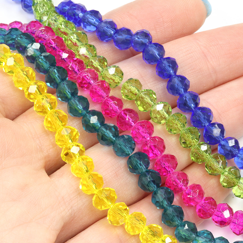 Glass Bead Bundle Summer Rondelle – 5 strands