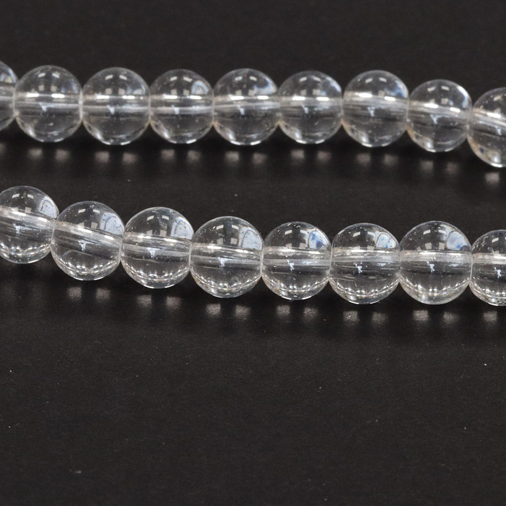 Glass Round Clear 6mm - 1 String