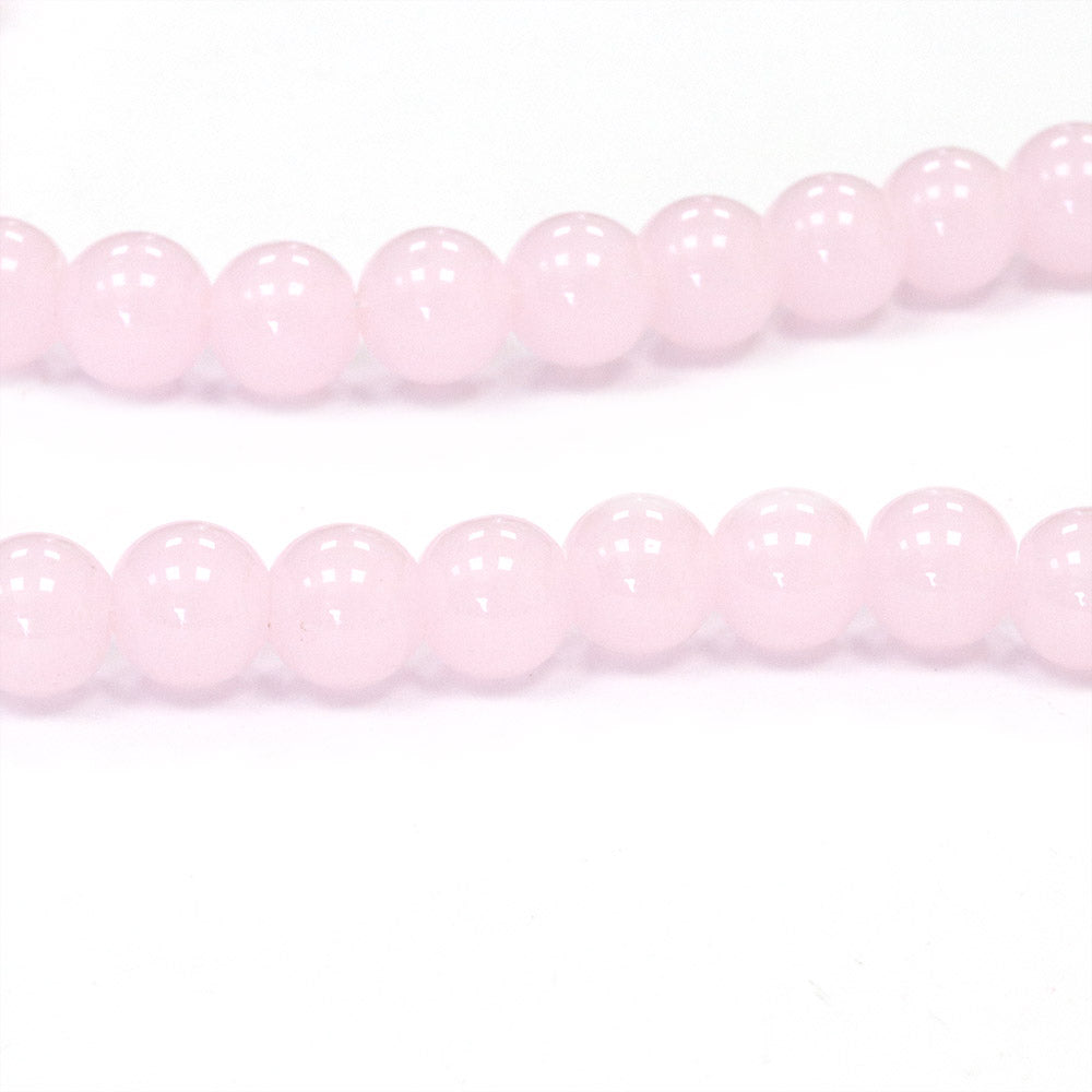 Glass Round Pale Pink 6mm - 1 String