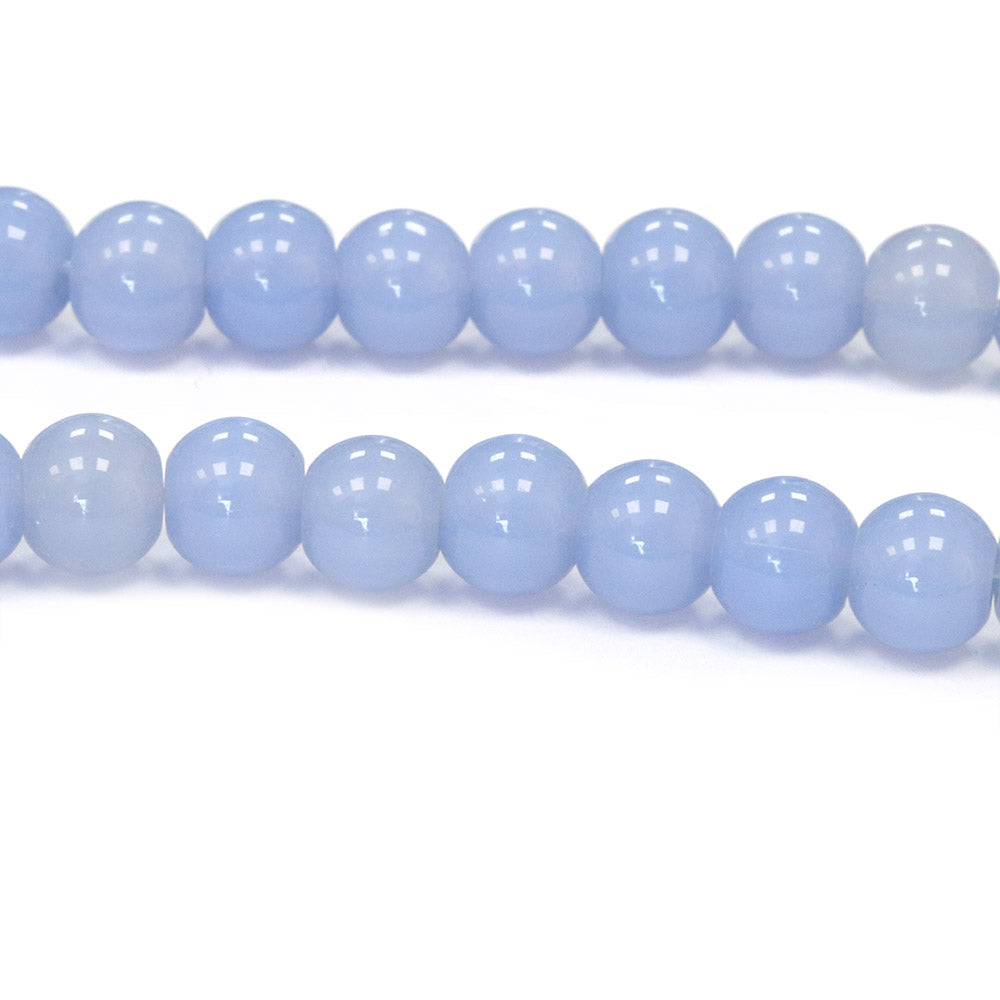 Glass Round Pale Blue 6mm - 1 String