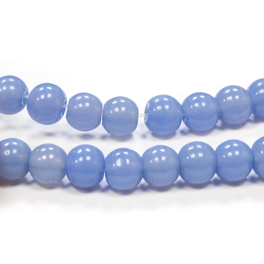 Glass Round Pale Blue 6mm - 1 String