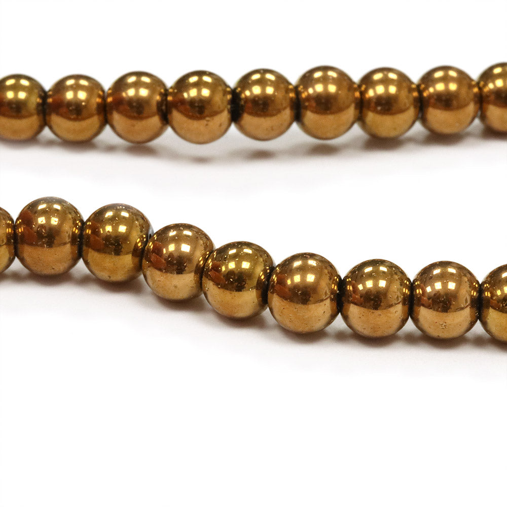 Glass Round Bronze 6mm - 1 String