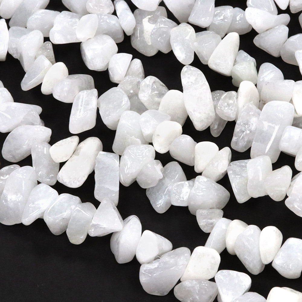 White Jade Chips - 80cm Strand