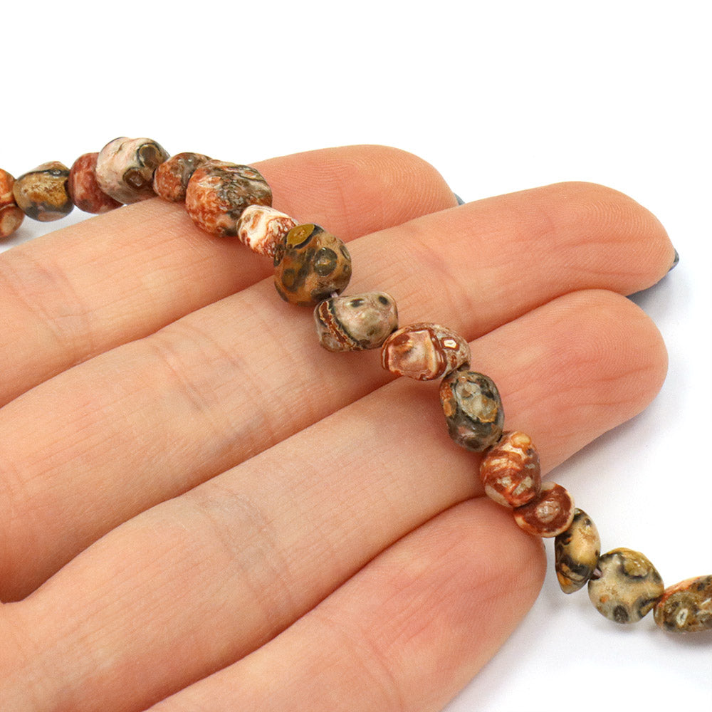 Leopard Skin Jasper Nuggets 5-11x5-8x3-6mm - 35cm Strand