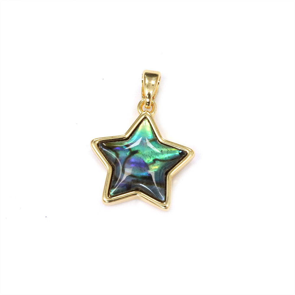 Shell Star Pendant Gold Plated 22x15mm - Pack of 1