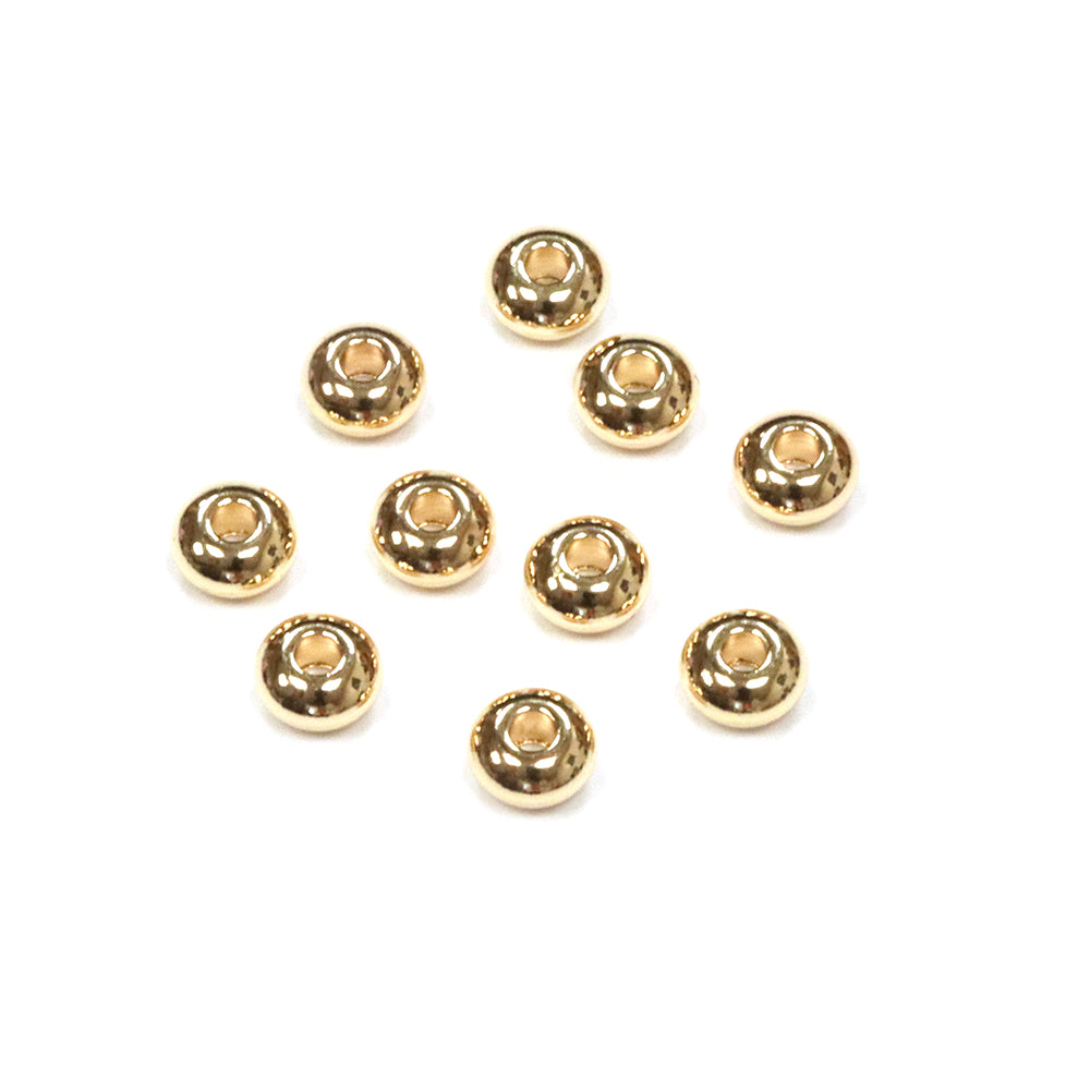 Tiny Round Washer 6mm Gold Plated - Pack of 10