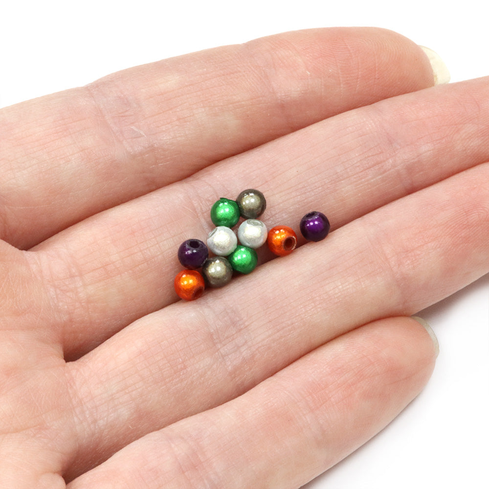 Miracle Bead Halloween Mix Plastic Round 4mm-Pack of 100