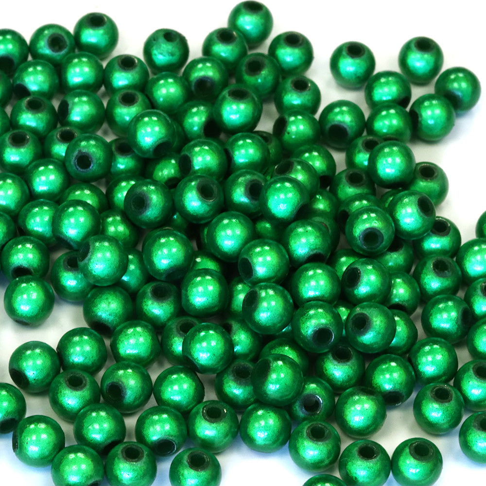 Miracle Bead Green Plastic Round 6mm-Pack of 200