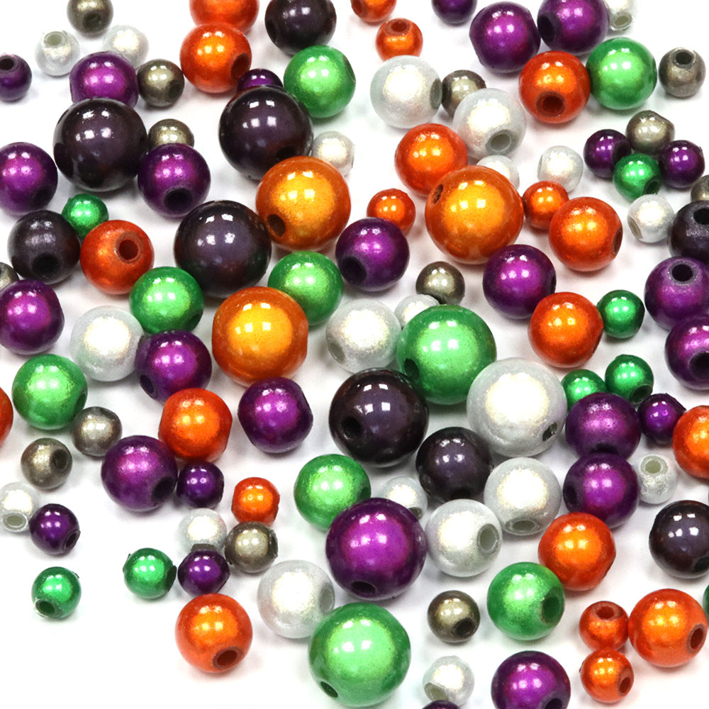 Miracle Bead Halloween Mix Plastic Round - Pack of 10g