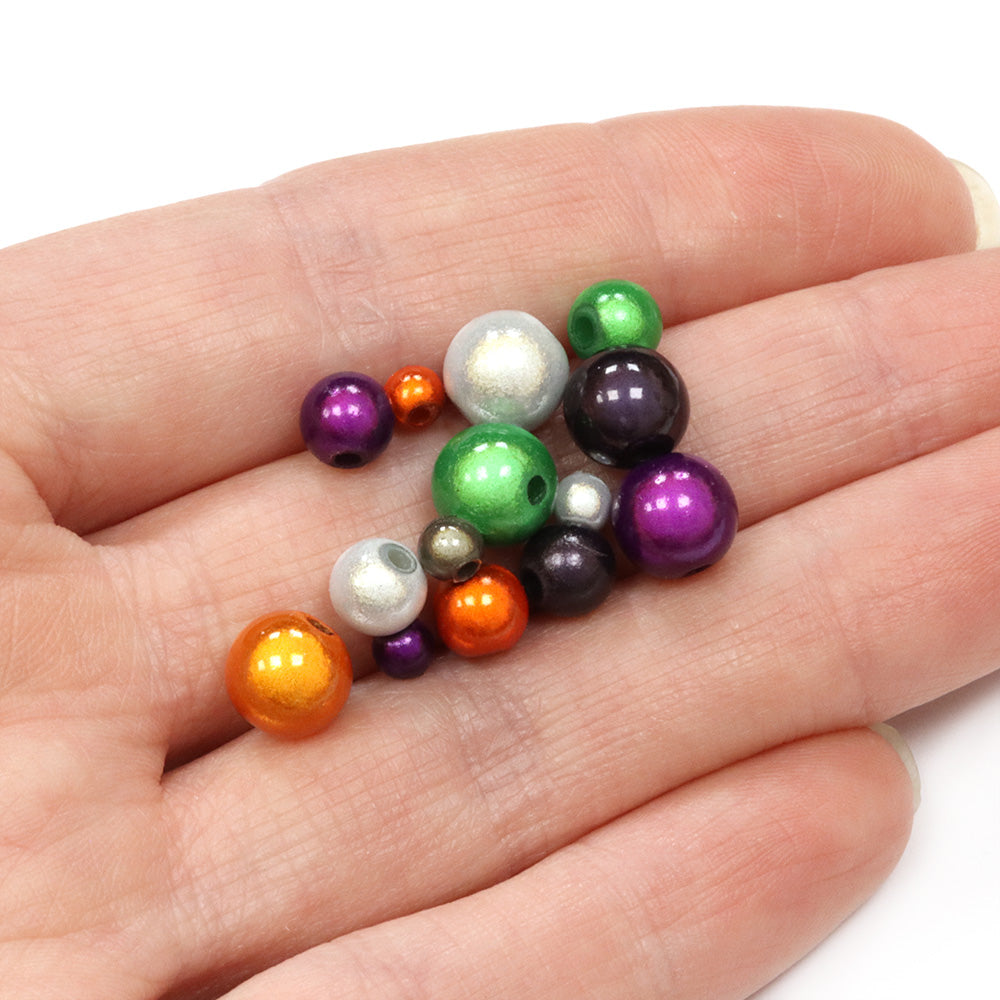 Miracle Bead Halloween Mix Plastic Round - Pack of 10g