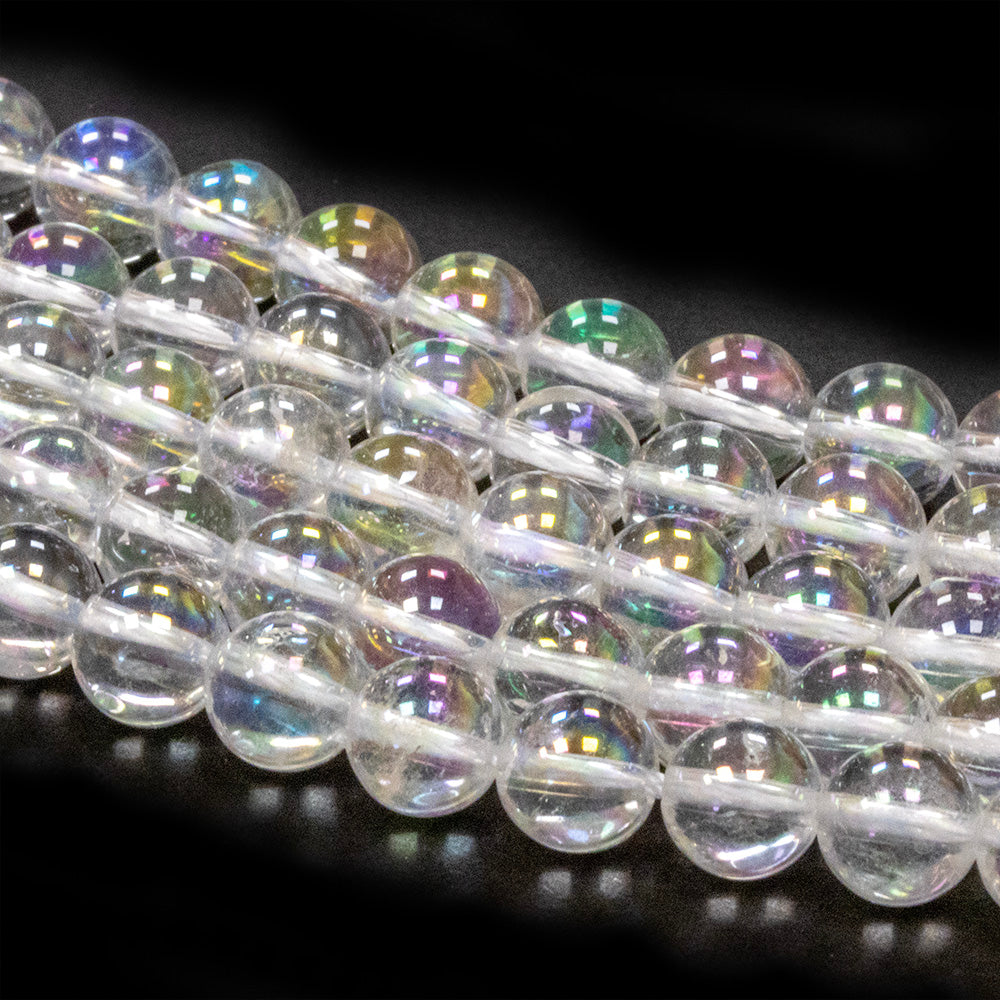 Crystal Quartz AB 8mm Rounds - 35cm Strand
