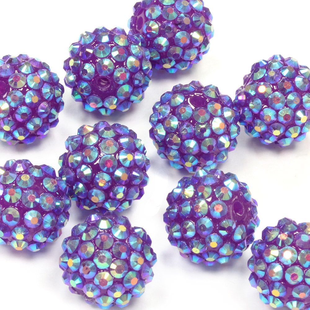 Resin Shamballa 14x16mm Mix Bundle - Pack of 13