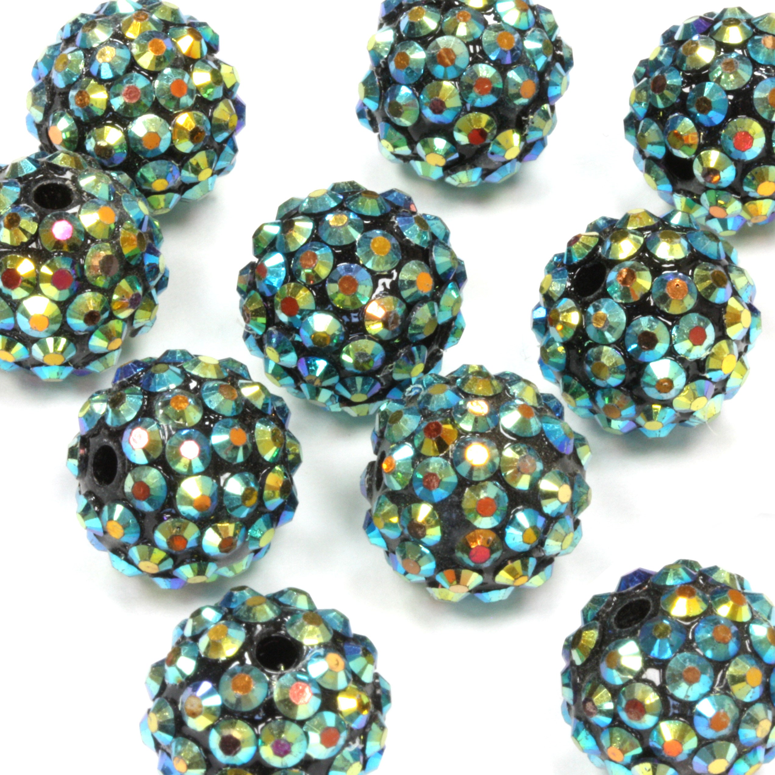 Resin Shamballa 14x16mm Mix Bundle - Pack of 13