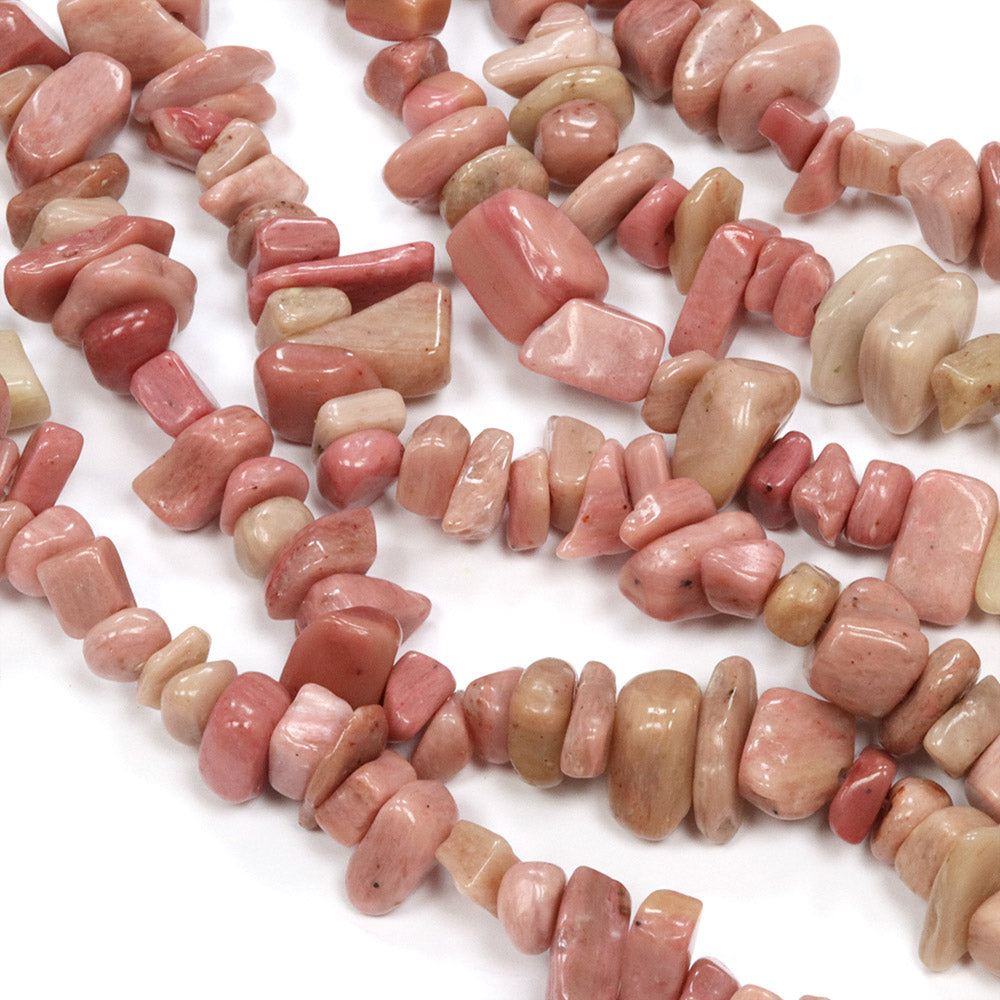 Rhodonite Chips - 80cm Strand