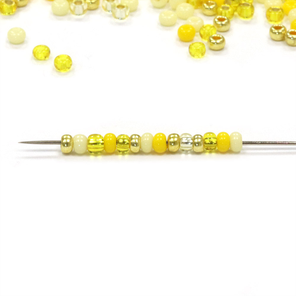 Seed Bead Yellow Mix 11/0 - Pack of 50g