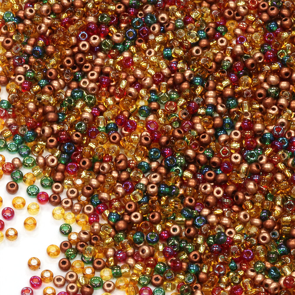 Seed Bead Autumn Mix 11/0 - Pack of 50g