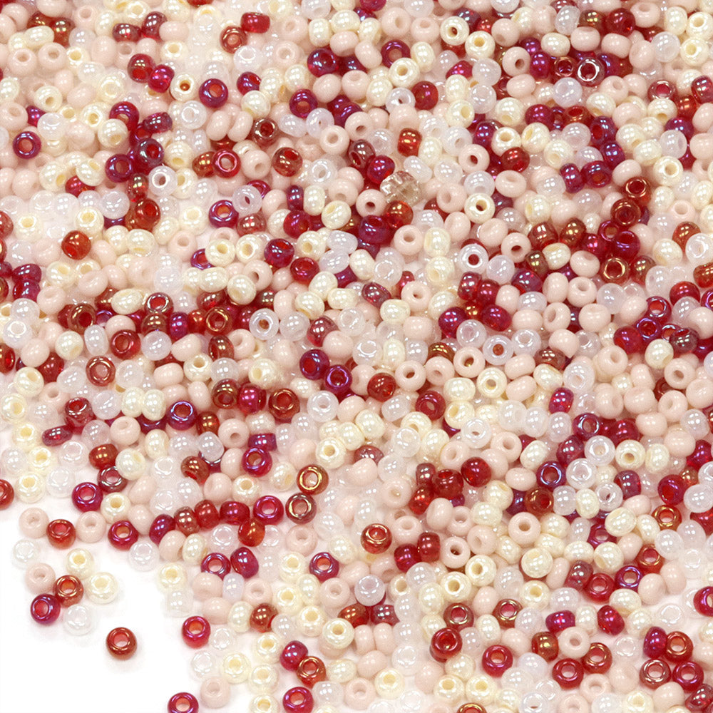 Seed Bead Strawberries & Cream Mix 11/0 - Pack of 50g