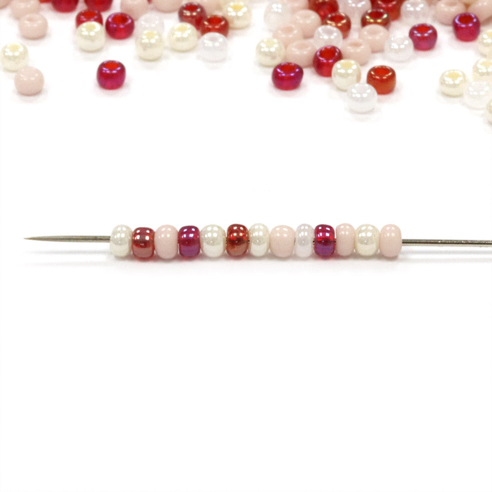 Seed Bead Strawberries & Cream Mix 11/0 - Pack of 50g