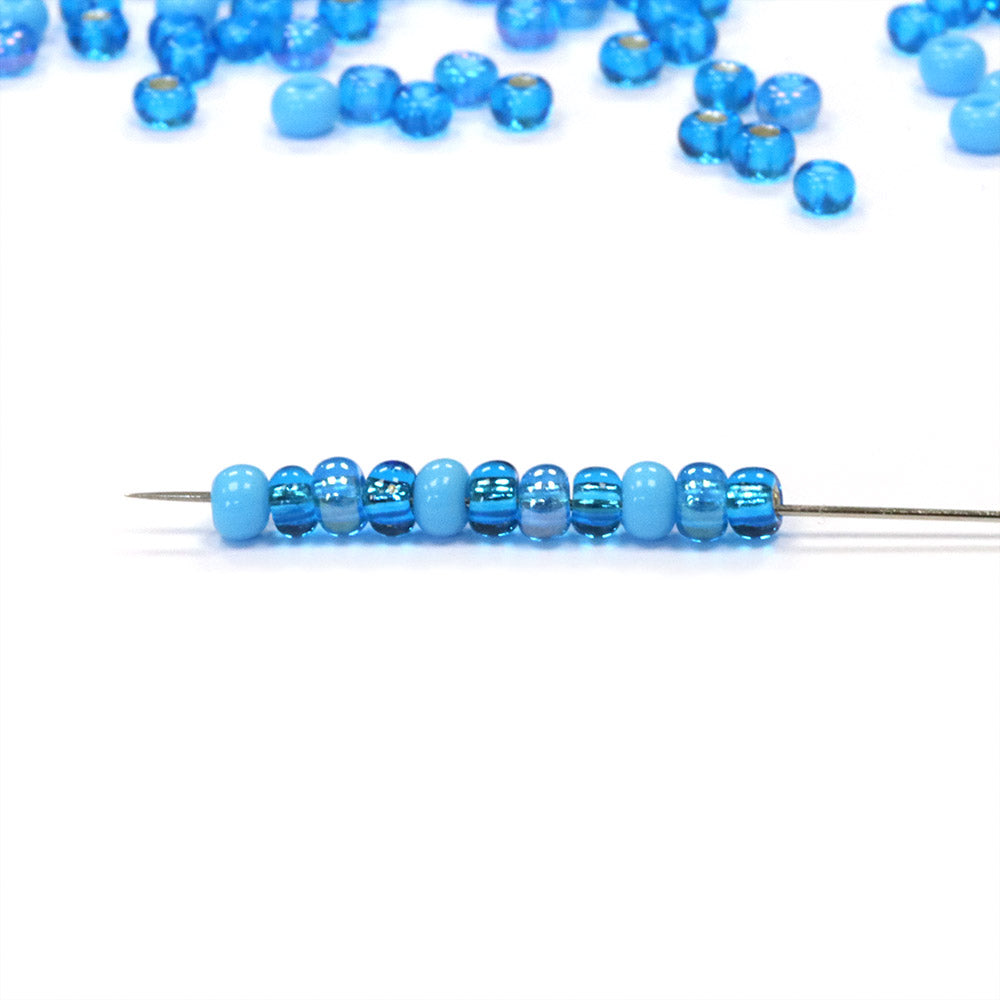 Seed Bead Turquoise Mix 8/0 - Pack of 50g