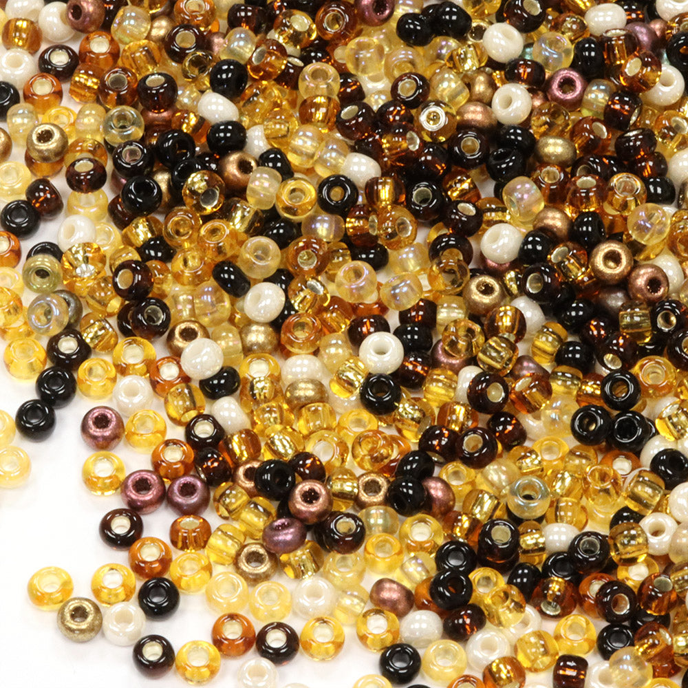 Seed Bead Brandy Cream Mix 8/0 - Pack of 50g