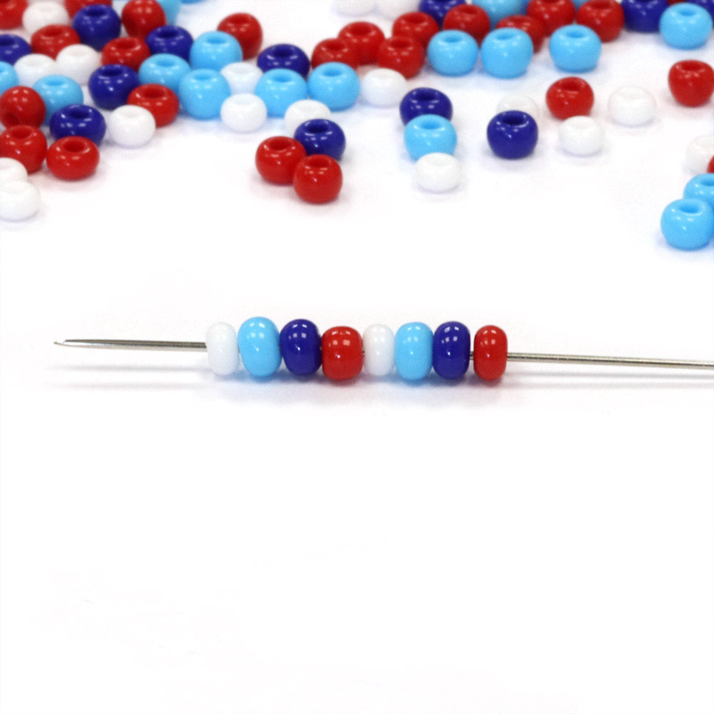 Seed Bead Patriot Mix 8/0 - Pack of 50g