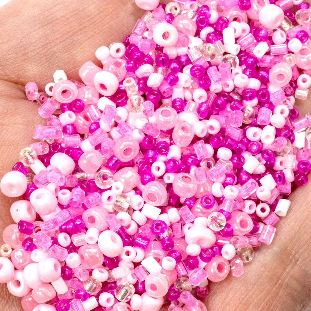 Seed Bead Mix Pink  - Pack of 30g