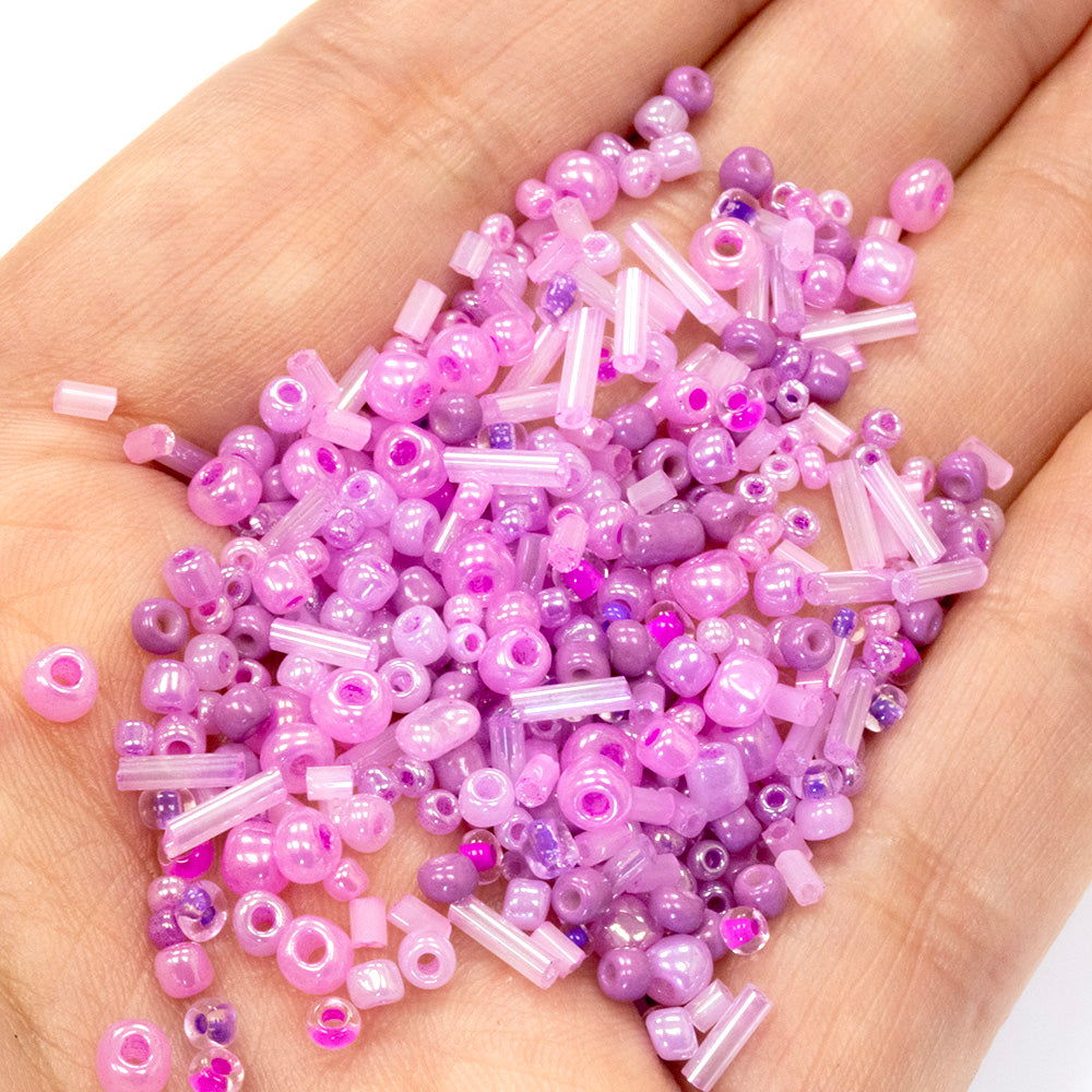Seed Bead Mix Purple  - Pack of 30g
