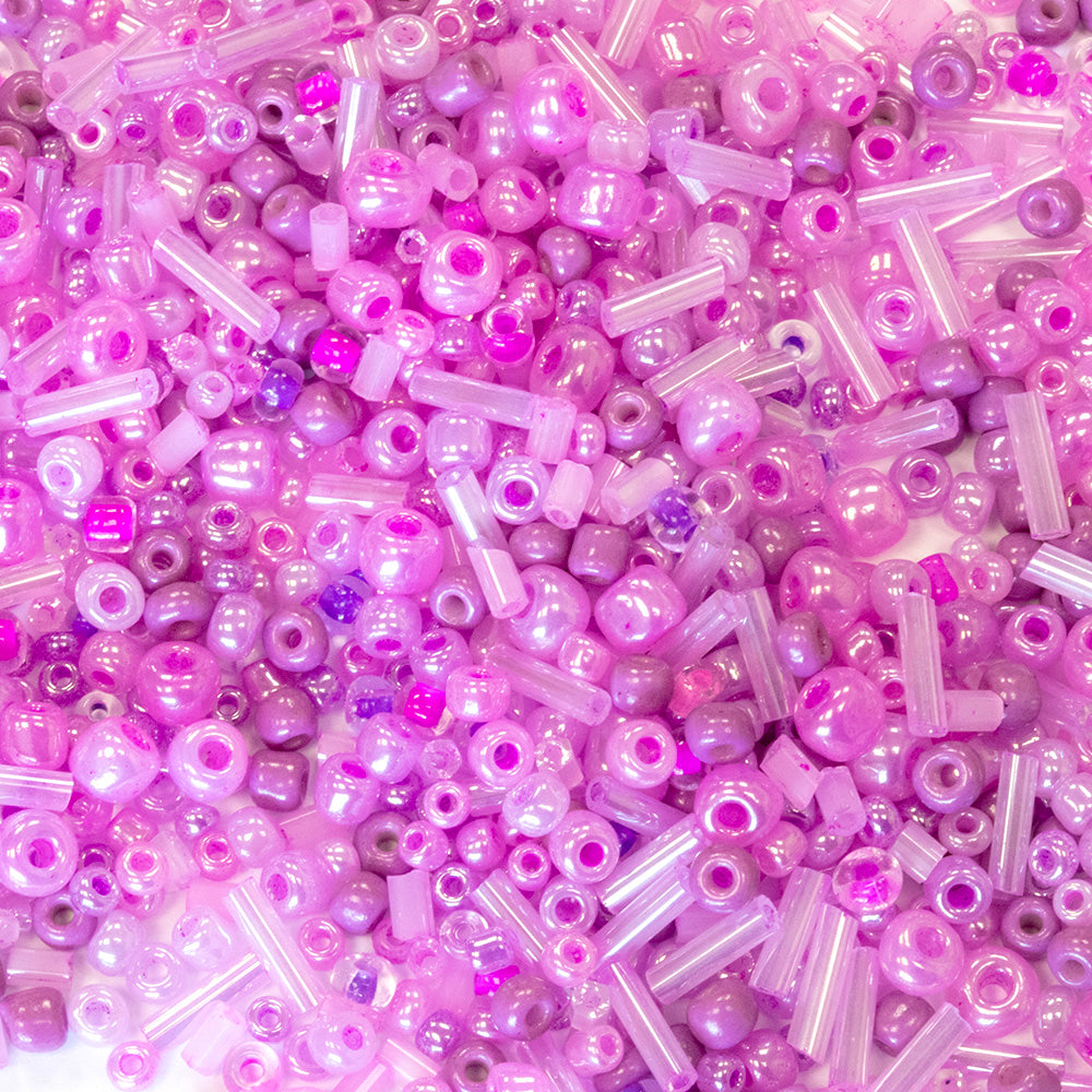Seed Bead Mix Purple  - Pack of 30g