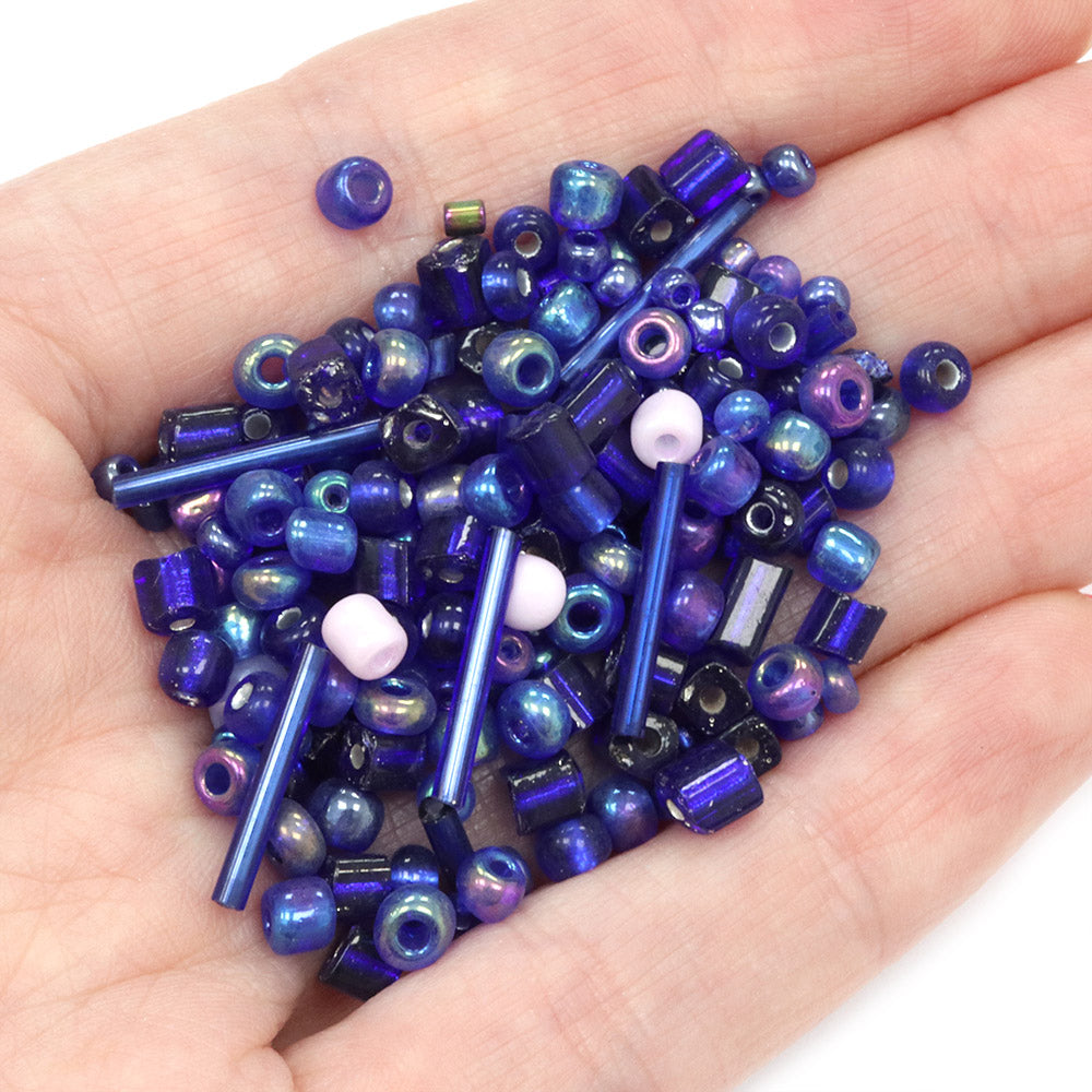 Seed Bead Mix Blue  - Pack of 30g