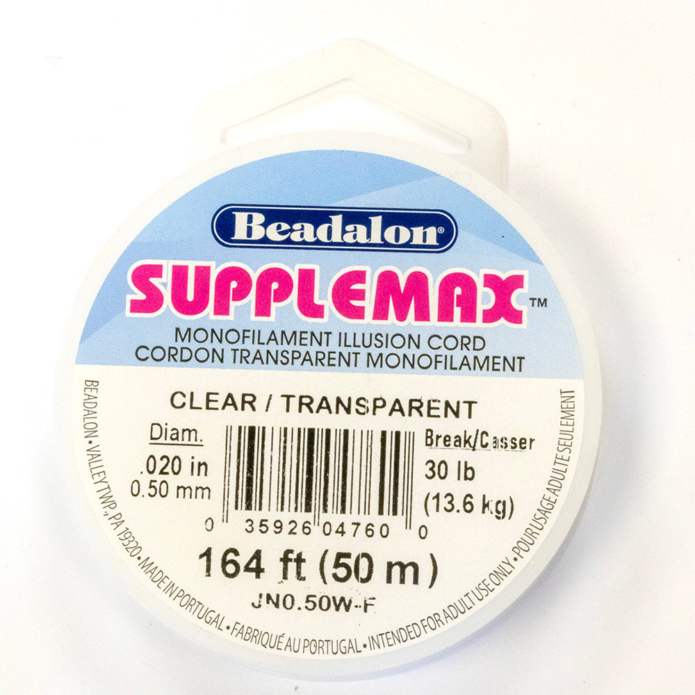 Beadalon SuppleMax Monofilament Clear 0.5mm - Reel of 50m